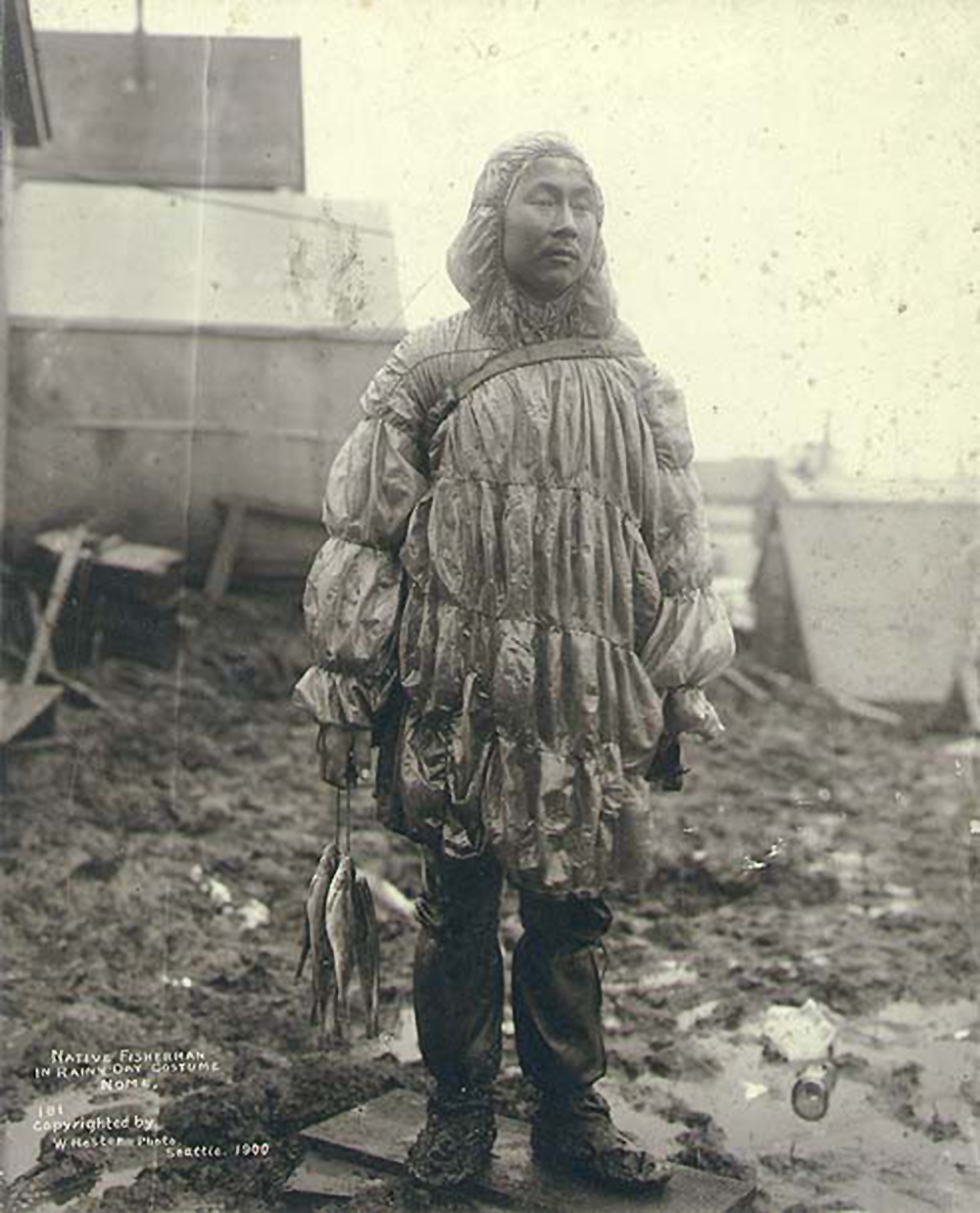 Inuit-man-wearing-a-sea-lion-gut-parka