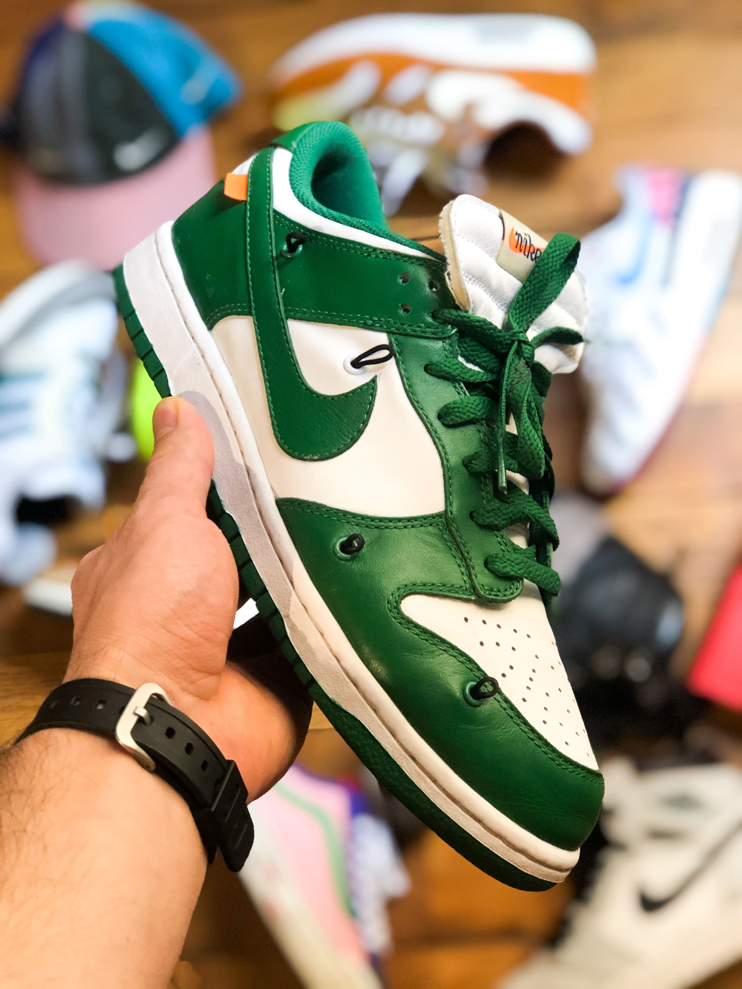 Off-White x Nike Dunk Low 'Pine Green' - 2019